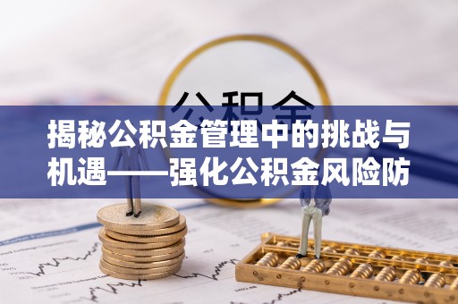 合山揭秘公积金管理中的挑战与机遇——强化公积金风险防控的多维策略