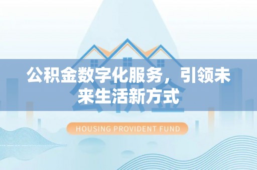 合山公积金数字化服务，引领未来生活新方式