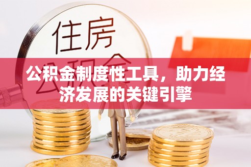 合山公积金制度性工具，助力经济发展的关键引擎
