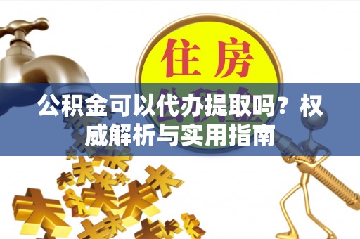 合山公积金可以代办提取吗？权威解析与实用指南