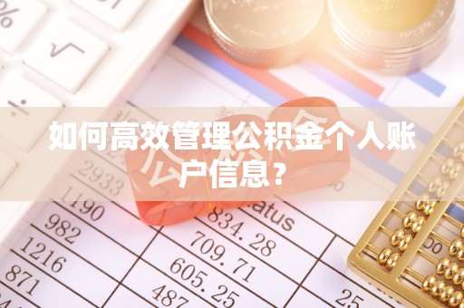 合山如何高效管理公积金个人账户信息？