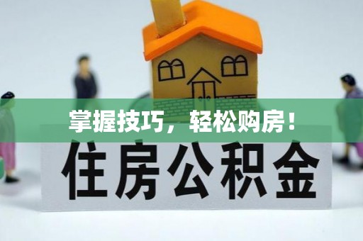 合山掌握技巧，轻松购房！